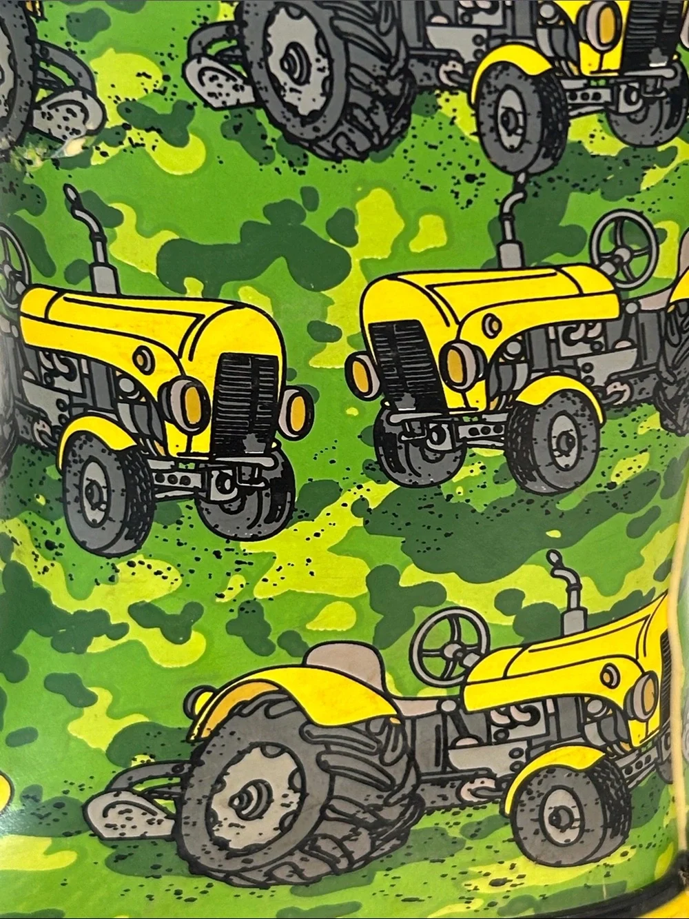Western Chief Yellow Tractor Graphics Toddler Unisex Size 5/6 Pull-On Rain Boots